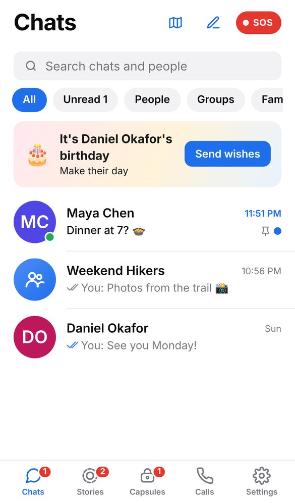 Fanelio chat list